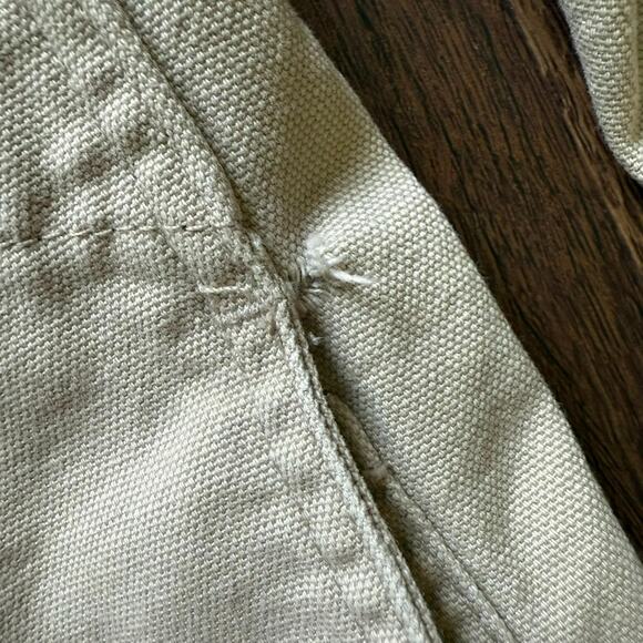 L.L. Bean Beige Cotton Chore Field Barn Hunting Jacket Coat - Size XL - Picture 5 of 8